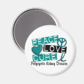 ピースラブキュアPKD多嚢胞性腎疾患 マグネット (正面/裏面)