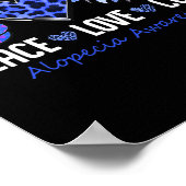 ピースラブキュールアロペシア認識度ブルーサンフラワー ポスター (角)