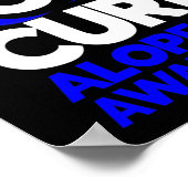 ピースラブキュールサポートアロピシア認識度リボン ポスター (角)