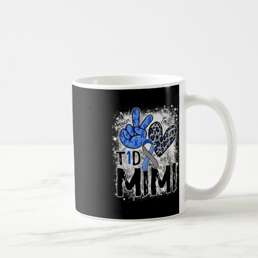 ピースラブキュールタイプ1糖尿病認識度T1Dミミ コーヒーマグカップ (右)