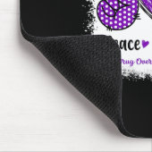 ピースラブキュールドラッグオーバードーズ認識度パープルリブ マウスパッド (コーナー)