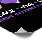 ピースラブキュールドラッグオーバードーズ認識度 ポスター (角)