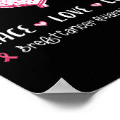 ピースラブキュールバストガン認識度女性子供 ポスター (角)