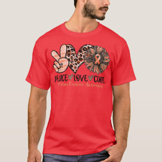 ピースラブキュールヒマワリ桃リボン子宮缶 Tシャツ