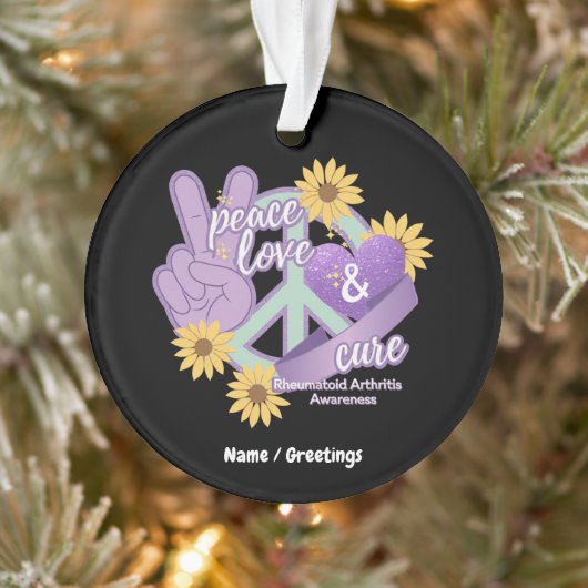 ピースラブキュールリウマチ関節炎認識度 オーナメント (ツリー)
