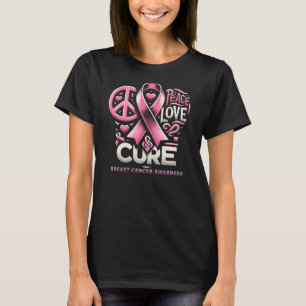 ピースラブキュール乳がん認識度シャツ Tシャツ