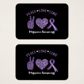 ピースラブキュール片頭痛認識度リボン (正面&裏面)