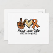 ピースラブキュール白血病認識度 案内ポストカード (正面/裏面)