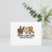 ピースラブキュール白血病認識度 案内ポストカード (スタンド正面)