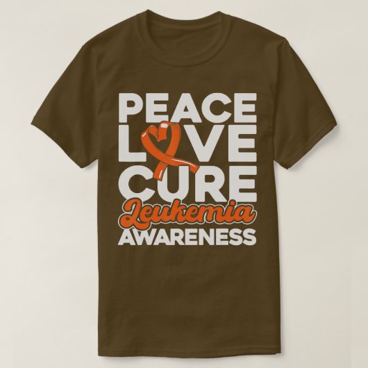 ピースラブキュール白血病認識度 Tシャツ (デザイン正面)