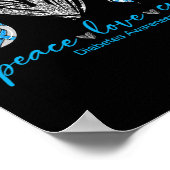 ピースラブキュール糖尿病認識度ハートリボン ポスター (角)