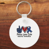 ピースラブキュール糖尿病認識度 キーホルダー (正面)