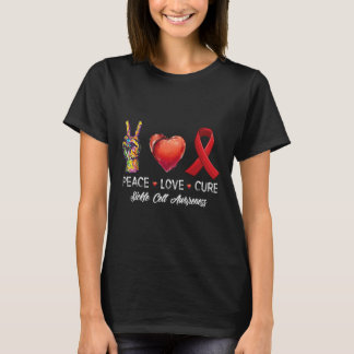 ピースラブキュール鎌セル認識度メンズウィメンズキ Tシャツ