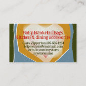 ピースラブキルトヒッピーキルティングブロック 名刺 (裏面)