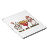 ピースラブクリスマスクリスマス ノートパッド (アングル)