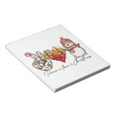 ピースラブクリスマスクリスマス ノートパッド (アングル)