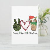 ピースラブクリスマスドリンクコーヒー 招待状 (スタンド正面)