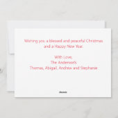 ピースラブクリスマスライトレッドグリーン シーズンカード (裏面)