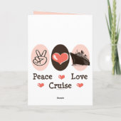 ピースラブクルーズグリーティングカード カード (裏面)