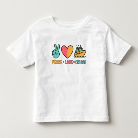 ピースラブクルーズバケーション トドラーTシャツ (正面)