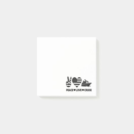 ピースラブクルーズUSAバケーションビベス ポストイット (正面)