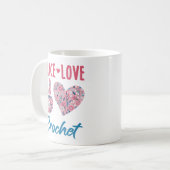 ピースラブクロシェ コーヒーマグカップ (正面左)