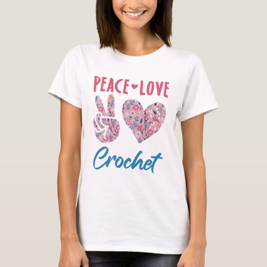 ピースラブクロシェ Tシャツ (正面)