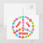 ピースラブグルービー ポストカード (正面/裏面)