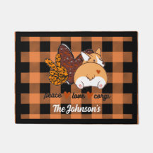 ピースラブコルギドアマット