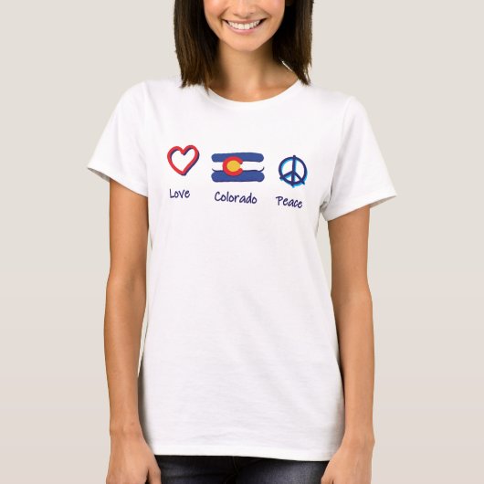ピースラブコロラド Tシャツ (正面)