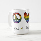 ピースラブコンペティアムプライドフローラコーヒーマグ コーヒーマグカップ (正面左)