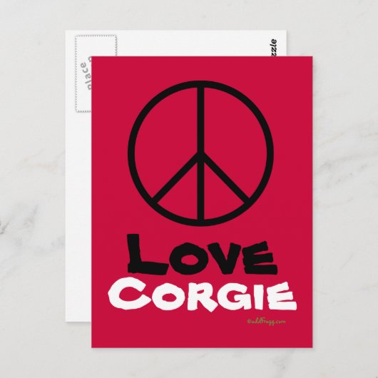 ピースラブコージーはがき ポストカード (正面/裏面)