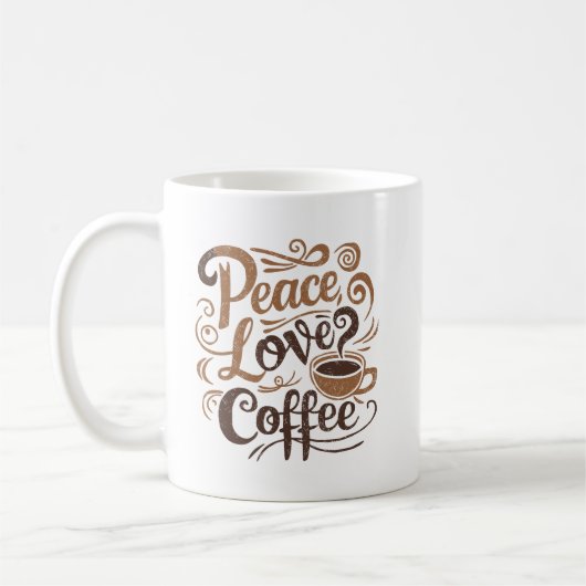 ピースラブコーヒーマグ コーヒーマグカップ (左)