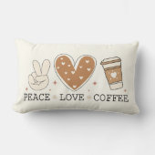 ピースラブコーヒー装飾用クッション ランバークッション (正面)