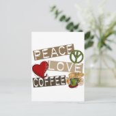 ピースラブコーヒー2 ポストカード (スタンド正面)