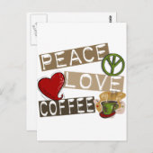 ピースラブコーヒー2 ポストカード (正面/裏面)