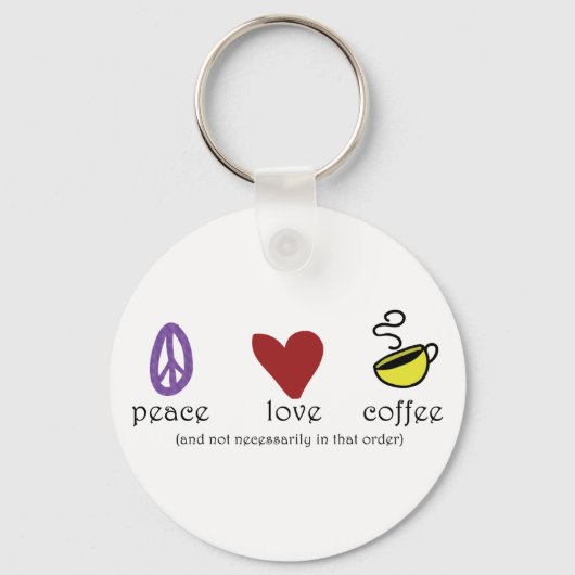 ピースラブコーヒー キーホルダー (正面)