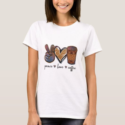 ピースラブコーヒー Tシャツ (正面)