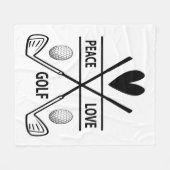 ピースラブゴルフ フリースブランケット (正面(横))