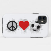 ピースラブサッカーのエンブレムiPhone 5ケース Case-Mate iPhoneケース (裏面(横))