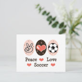 ピースラブサッカーはがき ポストカード (スタンド正面)