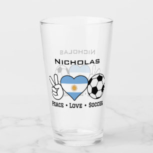 ピースラブサッカーアルゼンチンガラス杯 タンブラーグラス
