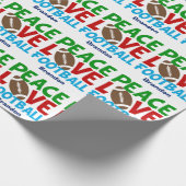 ピースラブサッカーカスタムクリスマス ラッピングペーパー (角)