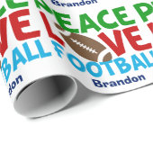 ピースラブサッカーカスタムクリスマス ラッピングペーパー (ロールコーナー)