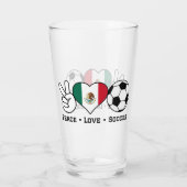 ピースラブサッカーグラス タンブラーグラス (裏面)
