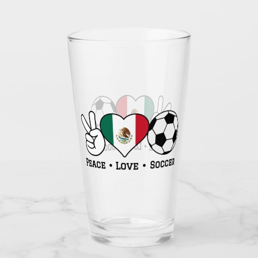 ピースラブサッカーグラス タンブラーグラス (正面)