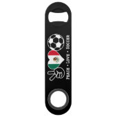 ピースラブサッカーバー鍵 スピード栓抜き (正面)