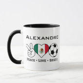 ピースラブサッカーマグ マグカップ (左)