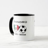 ピースラブサッカーマグ マグカップ (正面左)