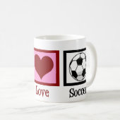 ピースラブサッカー コーヒーマグカップ (正面右)